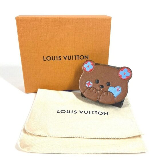 LOUIS VUITTON M01361 Monogram Key Holder-Earphone Pouch LV Bear Bag Charm case - Picture 1 of 16